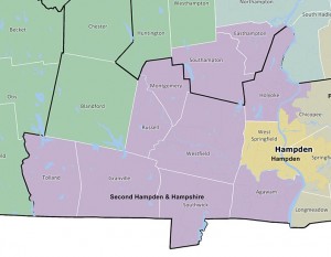 The current Second Hampden & Hampshire. Click for larger view. (via malegislature.gov)