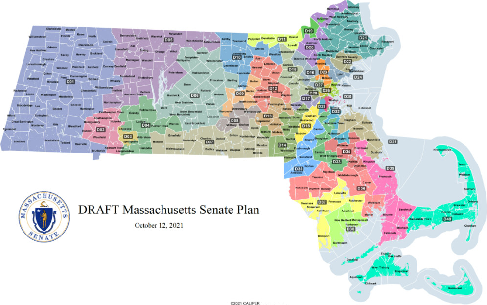 Proposed Massachusetts Senate map
