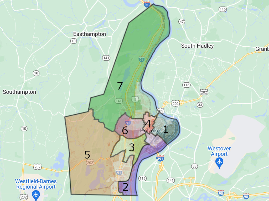 Holyoke Ward Map O'Donnell Vacon